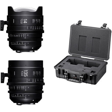 Sigma 135mm and 14mm T2 High-Speed Prime Cine Lens Kit for Canon EF, Feet
