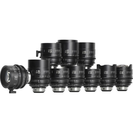 Sigma FF Classic Art Prime Cine 10-Lens Kit with 20mm, 24mm, 28mm, 35mm, 40mm, 50mm, 85mm, 105mm T1.5 and 14mm and 135mm T2.0 Lens, Metric