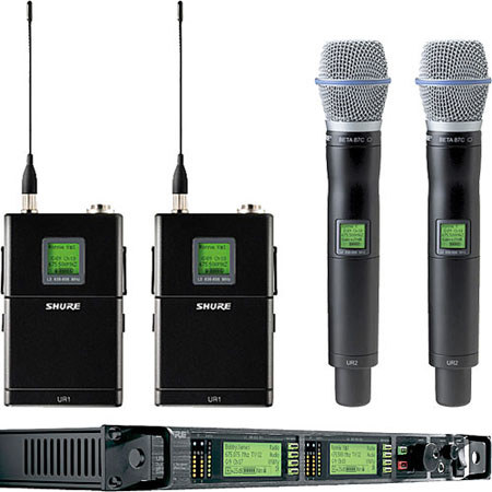 Shure UR124D+/BETA87C-G1 Wireless Combo Microphone System, G1/470-530MHz