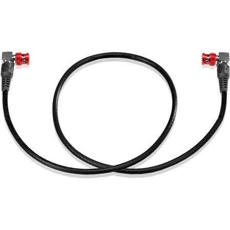 Shape 24" 4K-12G SDI Coaxial Cable with 90 Degree Male BNC Connectors, Black