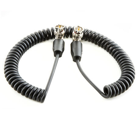 Shape 20" Coil SDI Cable with Right Angle BNC 90 Deg. Connectors