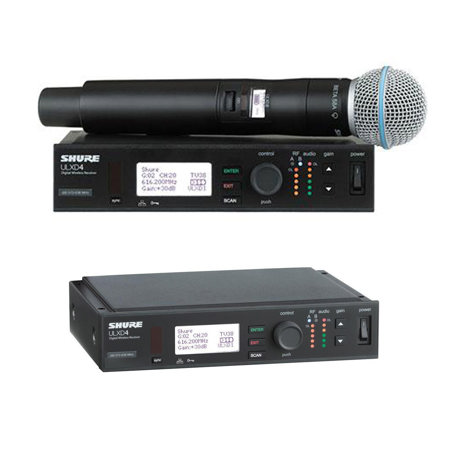 Shure ULXD24/B58 Handheld Wireless System, H50:525-572MHz W/Shure ULXD4 Reciever