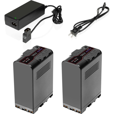 Shape 2x BP-U100 98Wh 14.4V 6800mAh Lithium-Ion Battery w/D-Tap Battery Charger