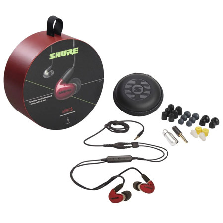 Shure Aonic 5 Sound-Isolating Earphones , Red SE53BARD+UNI