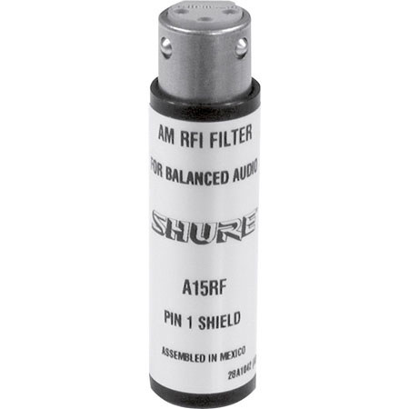 Shure A15RF In-Line 3-Pin XLR Radio Frequency Interference Attenuator
