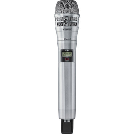 Shure ADX2 Handheld Transmitter with KSM8 Mic Capsule, G57: 470-616 MHz, Nickel