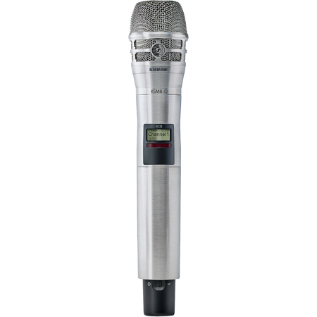 Shure AD2 Wireless Handheld Transmitter, KSM8 Mic Head, G57: 470-616MHz Nickel