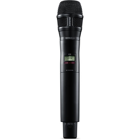 Shure AD2/N8 Digital Wireless Handheld Tx with N8 Mic Capsule, G57: 470-616MHz Supercardioid Black