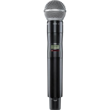 Shure AD2 Wireless Handheld Transmitter, SM58 Mic Head, X55: 941-960MHz, Black