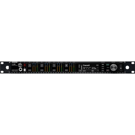 Shure AD4Q Quad-Channel Wireless Receiver with Redundant DC Power, A: 470-636MHz
