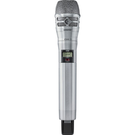 Shure ADX2/K8 Digital Handheld Wireless Tx with KSM8, G57: 470-616MHz, Nickel