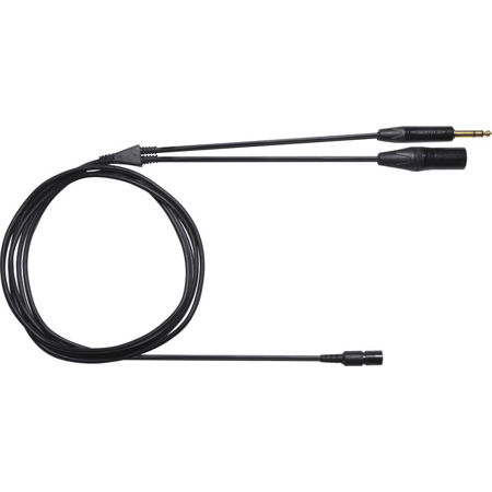 Shure 7.5' Straight Detachable Cable with Neutrik 3-Pin XLR and 1/4" Male Connector for BRH50M, BRH440M, BRH441M Broadcast Headset