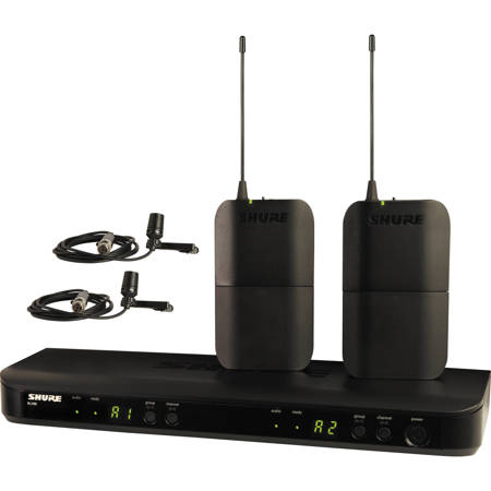 Shure BLX188 Wireless 2-Channel Presenter System with CVL Lavalier Microphone H11: 572-596MHz