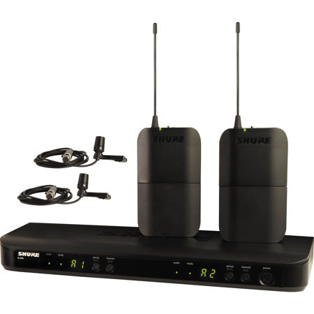 Shure BLX188 Wireless 2-Channel Presenter System with CVL Lavalier Microphone J11: 596-616MHz