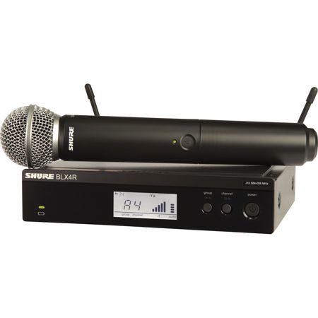 Shure BLX24R Wireless Rackmount Handheld Microphone System with SM58 Capsule H11: 572-596MHz
