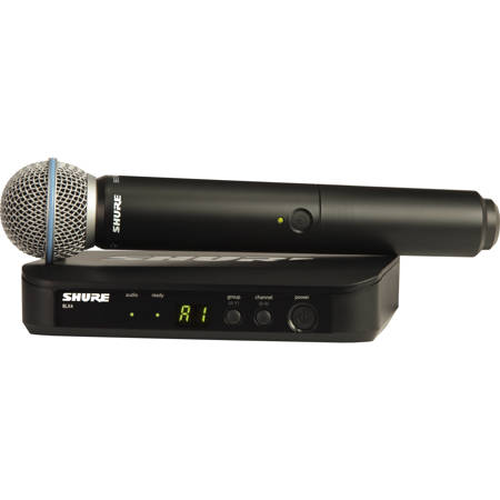 Shure BLX24 Wireless Handheld Microphone System with Beta 58A Capsule J11: 596-616MHz