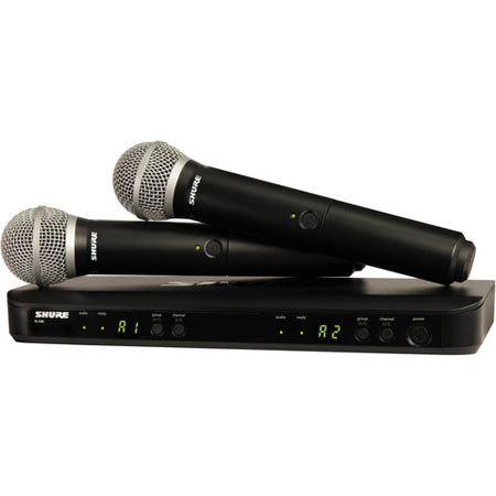 Shure BLX288 Dual-Channel Handheld Wireless System, H8:518-542MHz Frequency Band