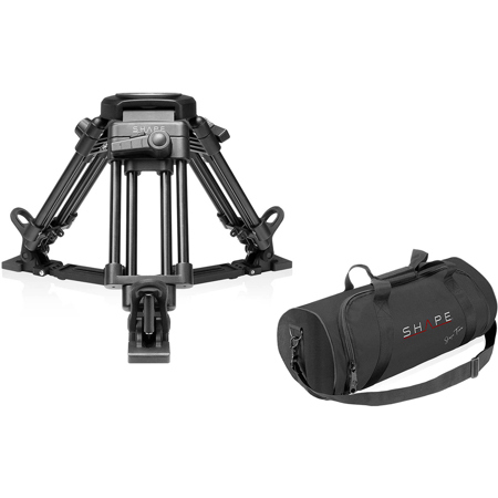 Shape 2-Section Aluminum Baby Tripod Legs with 100mm Bowl and Ground Spreader