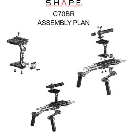 Shape Baseplate and Camera Cage with Handles for Canon C70