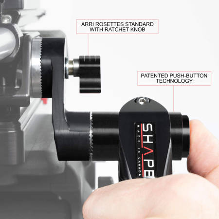 Shape Telescopic Black Handle Arri Rosette Cuff Kit