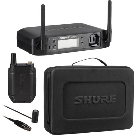 Shure GLXD14 Wireless Receiver System, WL185 Lavalier Microphone