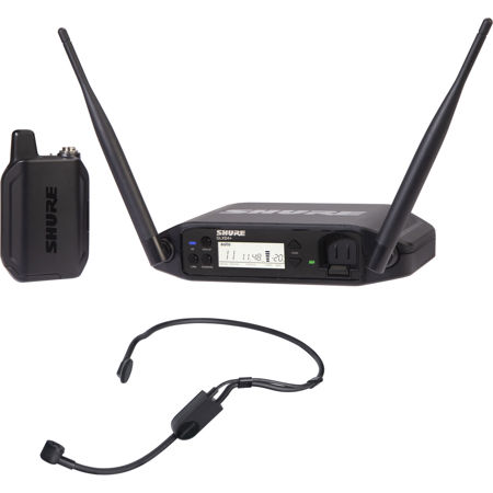 Shure GLXD14+ Dual Band Digital Wireless System,PGA31 Headset Mic,Z3: 2.4/5.8GHz