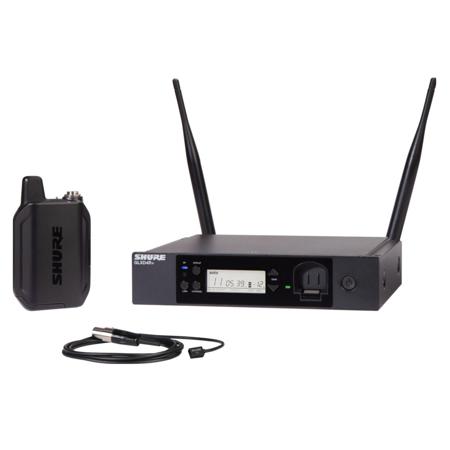 Shure GLXD14R+ Dual Band Digital Wireless Rack System with WL93 Lavalier Microphone, Z3: 2.4/5.8GHz