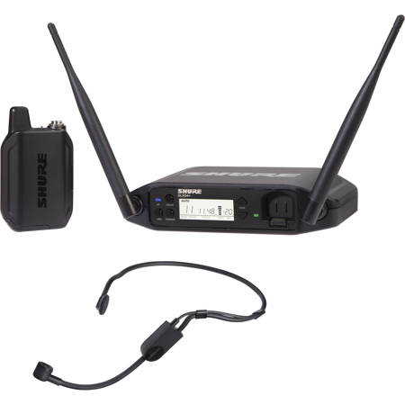 Shure GLXD14+ Dual Band Digital Wireless System, SM35 Headset Mic,Z3: 2.4/5.8GHz