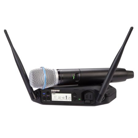 Shure GLXD24+ Dual Band Digital Wireless System with BETA 87A Handheld Microphone, Z3: 2.4/5.8GHz