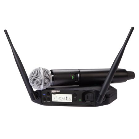 Shure GLXD24+ Dual Band Digital Wireless System with SM58 Mic, Z3: 2.4/5.8GHz
