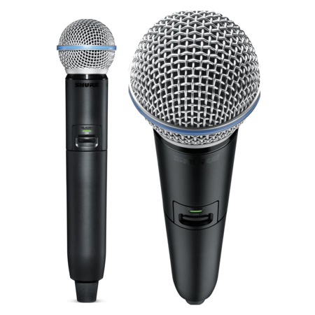 Shure GLXD2+ Dual Band Wireless Handheld Tx w/BETA 58A Capsule, Z3: 2.4/5.8GHz