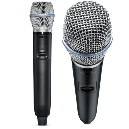 Shure GLXD2+ Dual Band Wireless Handheld Tx w/BETA 87A Capsule, Z3: 2.4/5.8GHz