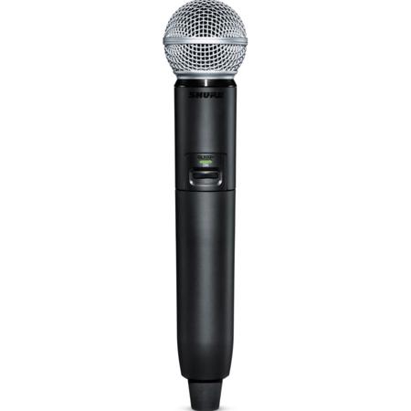 Shure GLXD2+ Dual Band Wireless Handheld Tx with SM58 Capsule, Z3: 2.4/5.8GHz