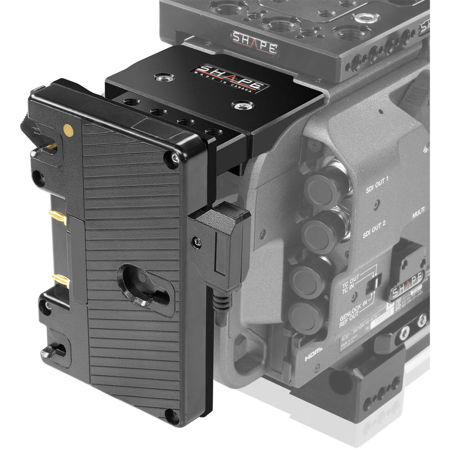 Shape Pivoting Battery Plate for Sony FX9, Gold Mount