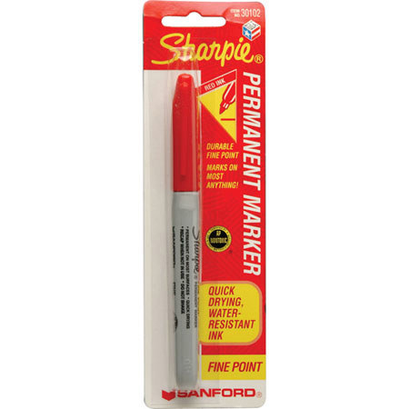 Sharpie Fine Point Permanent Marker, Red