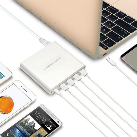 Sanho HyperJuice 80W USB-C Charger with 4x Quick Charge 3.0 USB Ports