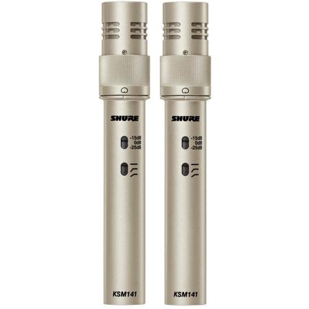 Shure KSM141/SL Stereo Dual-Pattern Instrument Microphone, Pair