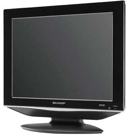 Sharp LC-15SH7U 15" LCD Flat Panel TV with 4:3 Aspect Ratio, XGA (1024 x 768), Built-in NTSC / ATSC Tuners, Black