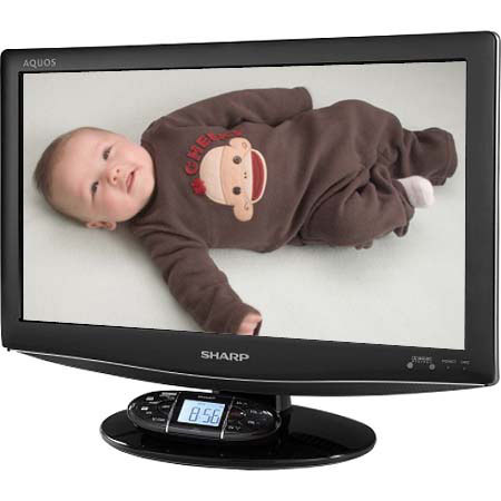 Sharp LC-19D44U AQUOS HD 19" LCD Flat Panel TV with 16:9 Aspect Ratio, 1366 x 768 Resolution, NTSC / ATSC / QAM Tuners