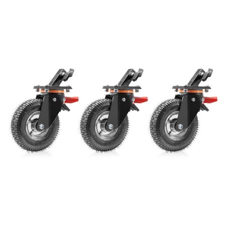 Shape Montreal Big Wheels, Black/Red, Set of 3