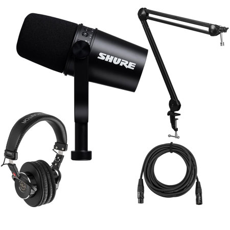 Shure MV7-K Dynamic XLR/USB Broadcast Microphone