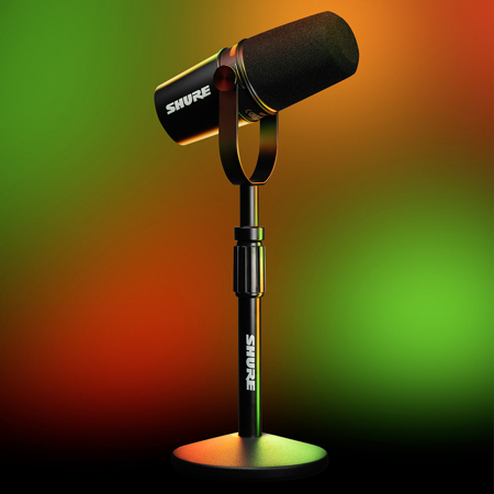 Shure MV7+ XLR/USB-C Hybrid Cardioid Dynamic Podcasting Microphone