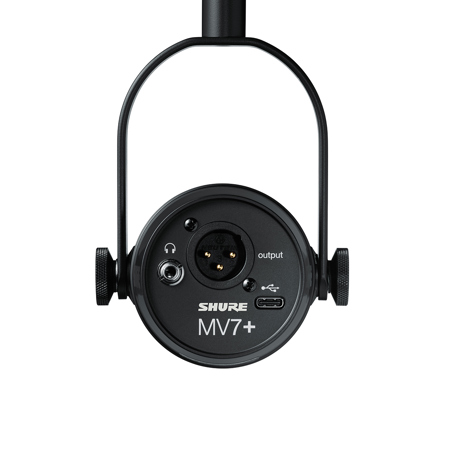 SHURE コンデンサーマイク ブラック MV7 Shure MV7 USB and XLR Dynamic Microphone Black | Guitar Center