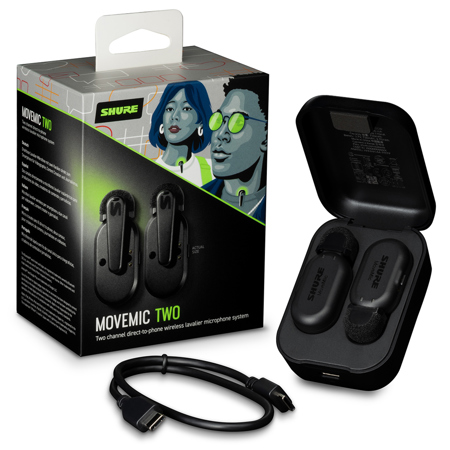 Shure MoveMic Two-Channel Wireless Lavalier Microphones with