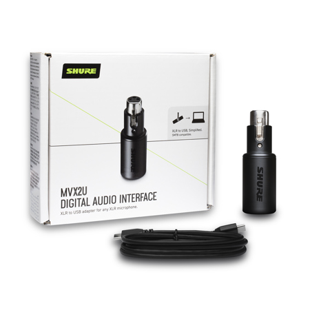 Shure MVX2U Gen 2 XLR to USB-C Digital Audio Interface MVX2UG2