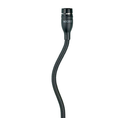 Shure MX202BP/N Mini-Condenser Microphone, No Cartridge, Black