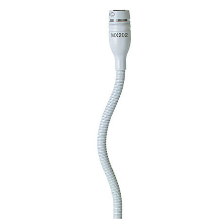 Shure MX202W/S Mini-Condenser Supercardioid Microphone, White