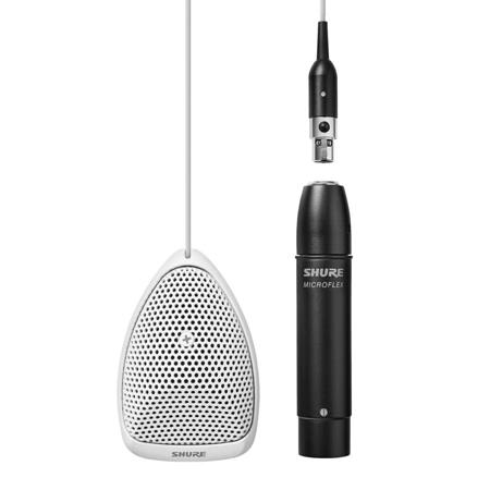Shure MX391W/O Omnidirectional Condenser Boundary Microphone, White