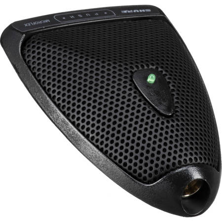 Shure MX391/O Omnidirectional Condenser Boundary Microphone - Low Profile, With 12ft Cable & Preamp