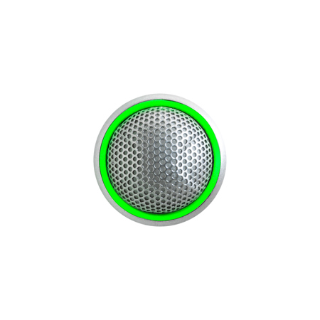 Shure MX395 Microflex Low Profile Boundary Microphone Bi-Color LED Indicator Silver Bidirectional